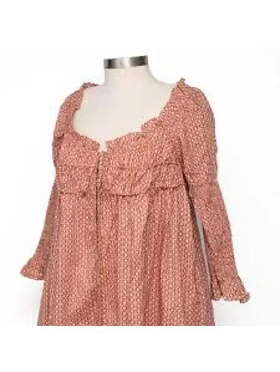 Free People Star Dip Mini Dress in the "Glass Roses Combo" colorway Sz M #1389 - Picture 11 of 13